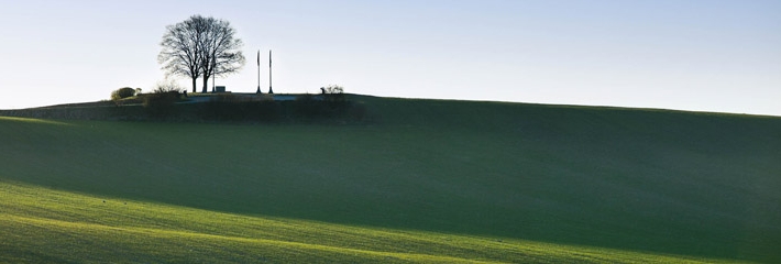 La butte de Žuráň et le soleil rouge d´Austerlitz